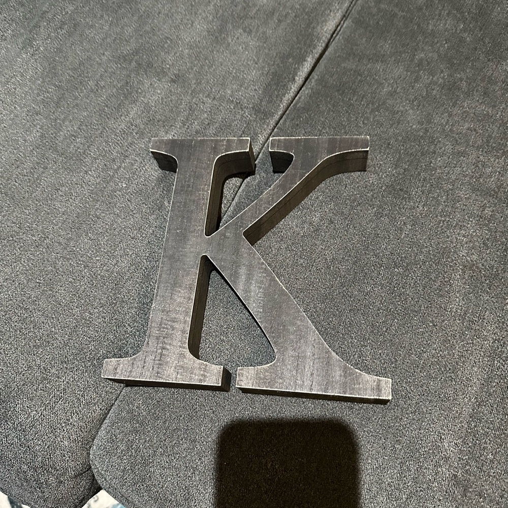Wood Letter K Decor